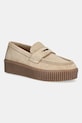 Μοκασίνια σουέτ Weekend Max Mara Kapokloafer ίσια πλατφόρμα μπεζ 2525526054600.IVORY