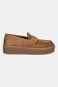 Weekend Max Mara mokasyny zamszowe Kapokloafer 2525526054600.AMBER.BR brązowy AW25