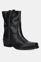 Weekend Max Mara cizme de piele Ranch 5-8 cm negru 2525796034600.BLACK