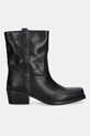 Weekend Max Mara stivaletti alla caviglia in pelle Ranch 2525796034600.BLACK nero AW25