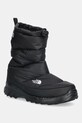 Μπότες χιονιού The North Face Nuptse συνθετικό μαύρο NF0A8D90KX71