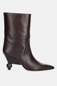 Weekend Max Mara cizme de piele Rollio 2525796055600.DARK.BR maro AW25