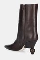 Încălțăminte Weekend Max Mara cizme de piele Rollio 2525796055600.DARK.BR maro