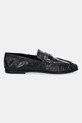 Nokwol mokasyny skórzane Mica Mica.Black.Eel czarny AW25
