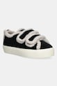 Semišové tenisky Inuikii Shearling Low Velcro platforma černá 1001.001.0231.000