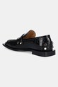 Obuwie GANNI mokasyny Studs Square Toe Loafer Shiny Croco S3014 czarny
