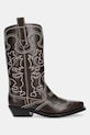 Черевики GANNI Mid Shaft Embroidered Western Boot Oleatex S3112 коричневий AW25