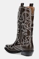 Взуття Черевики GANNI Mid Shaft Embroidered Western Boot Oleatex S3112 коричневий