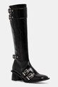 Чоботи GANNI Feminine Buckle High Boot Naplack без утеплення чорний S2740