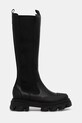 GANNI kozaki Cleated High Chelsea Boot S3240 czarny AW25
