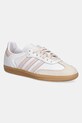 Usnjeni čevlji adidas Originals Samba OG Zrnato usnje bela JS1351