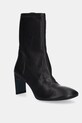 Patrizia Pepe botki skórzane słupek czarny 8Y0119.L121.K103