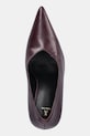 Kožené lodičky Patrizia Pepe burgundské 8Z0106.L166.M536