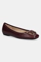 Pinko baleriny skórzane Max 03 bordowy SD0379.P003.P61