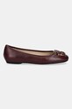 Pinko baleriny skórzane Max 03 SD0379.P003.P61 bordowy AW25