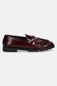 Pinko półbuty skórzane Nora 01 SD0435.P114.P61 bordowy AW25
