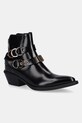 Pinko botki skórzane Tex 13 słupek czarny SD0343.P114.Z99