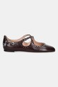 Bally baleriny skórzane BELISKA-STUDS WA051M.VT021.U3A4 bordowy AW25