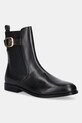 Twinset sztyblety skórzane płaski brązowy 252TCP120.00203