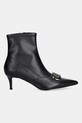 Twinset botki skórzane 252TCP034.00006 czarny AW25