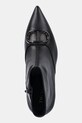 Twinset botki skórzane czarny 252TCP034.00006