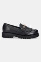 Δερμάτινα μοκασίνια Twinset 252TCP152.00006 μαύρο AW25