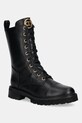 Twinset workery skórzane płaski czarny 252TCP190.00006