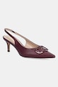 Twinset stilettos de piele calcai expus burgundia 252TCP030.05609