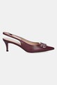 Twinset bőr tűsarkú 252TCP030.05609 burgundia AW25