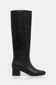 Кожаные сапоги Twinset 252TCP240.00006 чёрный AW25