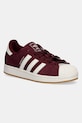 Semišové tenisky adidas Originals Superstar II usňová koža burgundské HQ4913