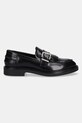 G-Star mokasyny skórzane VACUM LF BOX LEA W D28147.01.990 czarny AW25