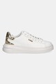 Δερμάτινα αθλητικά παπούτσια Guess ELBINA10 FLFE10.ELE12.WHIGO λευκό AW25