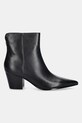 Guess botki skórzane HALISA FLFHAL.LEA10.BLACK czarny AW25