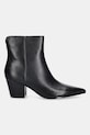 Guess botki skórzane HALISA FLFHAL.LEA10.BLACK czarny AW25