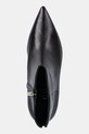 Guess botki skórzane HALISA czarny FLFHAL.LEA10.BLACK