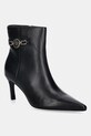 Guess botki skórzane PAISLIE nieocieplane czarny FLFPAI.LEA10.BLACK