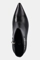 Guess botki skórzane PAISLIE czarny FLFPAI.LEA10.BLACK