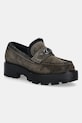 Guess mokasyny zamszowe YANIKAY platforma zielony FLFYKY.SUE14.GREEN