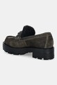 Obuwie Guess mokasyny zamszowe YANIKAY FLFYKY.SUE14.GREEN zielony