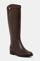 Шкіряні чоботи Guess ZORO без утеплення коричневий FLFZOR.LEA11.BROWN