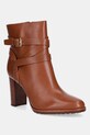 Lauren Ralph Lauren botki skórzane Cllns Bt Hl słupek brązowy 802974385001.200