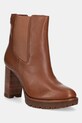 Lauren Ralph Lauren botki skórzane Layne tekstylny brązowy 802974391002.200
