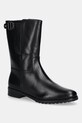 Δερμάτινες μπότες Lauren Ralph Lauren Tasha Mid φλατ μαύρο 802P06251001.001