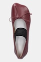 Кожаные балетки MM6 Maison Margiela бордо S59WZ0099.P3628.T5085