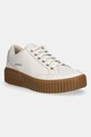 Sorel sneakersy skórzane ONA AVE LOW SNEAKER platforma beżowy 2150951191