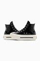 Πάνινα παπούτσια Converse Chuck Taylor All Star Lift Double Stack μαύρο A12977C