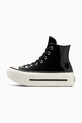 Πάνινα παπούτσια Converse Chuck Taylor All Star Lift Double Stack A12977C μαύρο