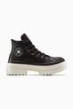 Converse trampki skórzane Chuck Taylor All Star Lugged Heel Cc platforma brązowy A12982C