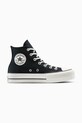 Πάνινα παπούτσια Converse Chuck Taylor All Star Lift πλατφόρμα μαύρο A15534C